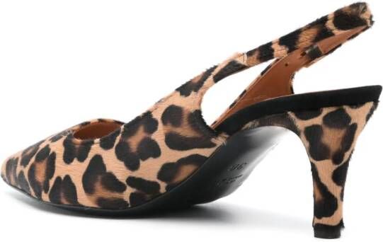 Via Roma 15 65 mm pumps met luipaardprint Bruin