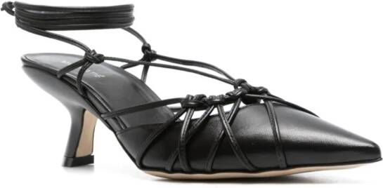 Vic Matie Chanel leren sandalen Zwart
