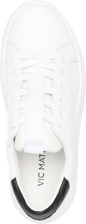 Vic Matie lace-up leather platform sneakers Wit