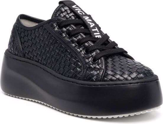 Vic Matie Leren sneakers Zwart