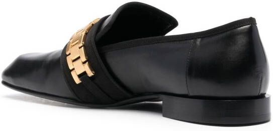 Victoria Beckham Loafers met schakelkettingdetail Zwart