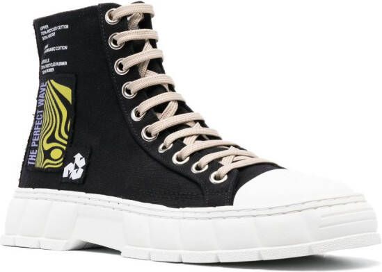 Virón 1982 Wave high-top sneakers Zwart