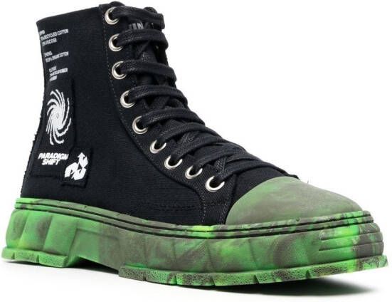 Virón Sneakers met camouflageprint Zwart