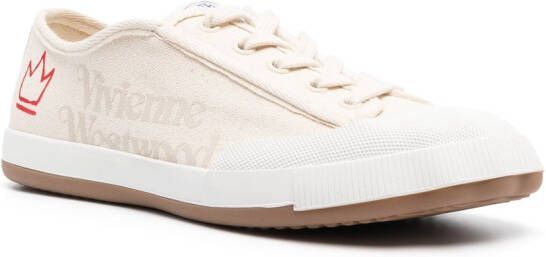 Vivienne Westwood Sneakers met logoprint Beige