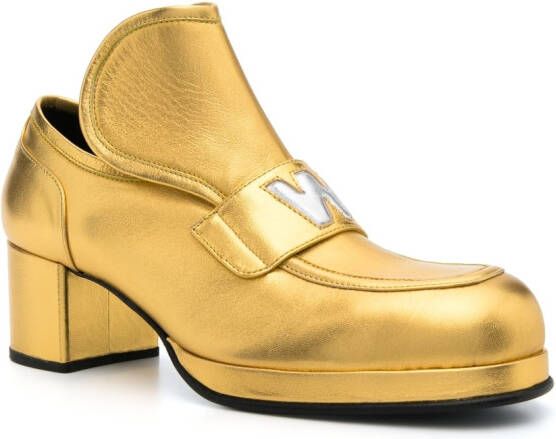 Walter Van Beirendonck Love loafers Goud