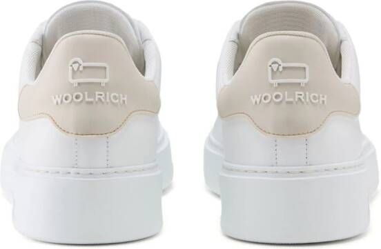 Woolrich Classic Court leren sneakers Wit