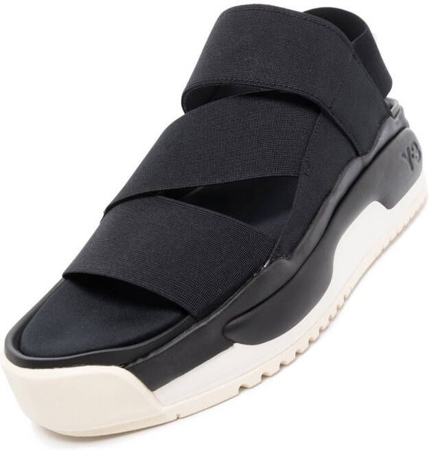 Y-3 Hokori sandalen met sleehak Zwart