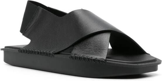 Y-3 Leren sandalen Zwart