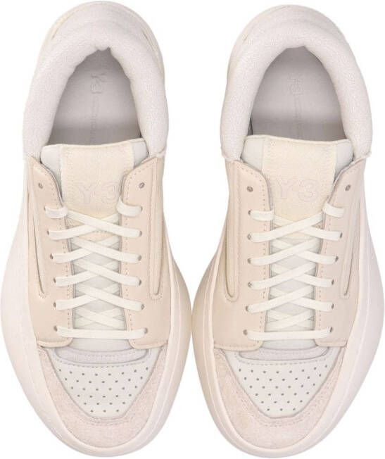 Y-3 Lux B-Ball leren sneakers Wit