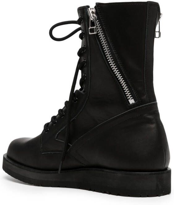 Yohji Yamamoto Combat boots met rits Zwart