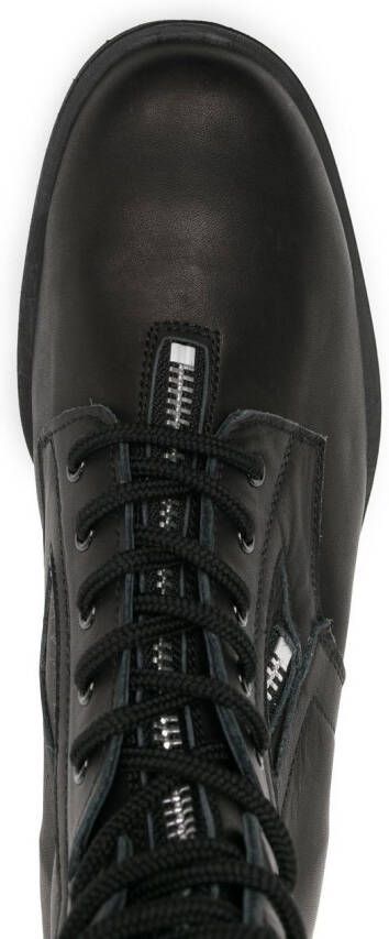 Yohji Yamamoto Combat boots met rits Zwart