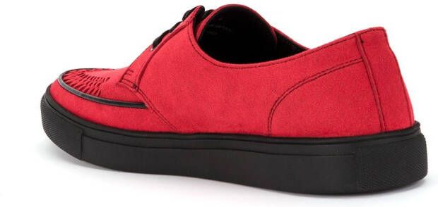 Yohji Yamamoto geweven teendetail sneakers Rood