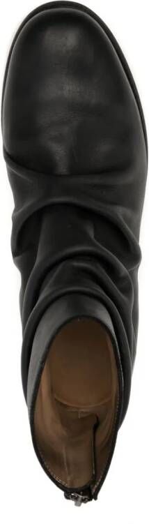 Yohji Yamamoto Laarzen met geplooid detail Zwart