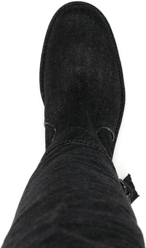 Yohji Yamamoto Laarzen met gesp Zwart