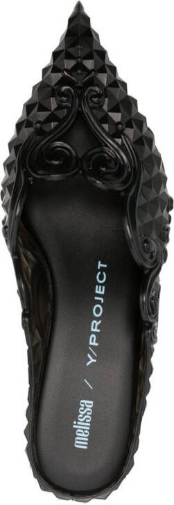 Y Project x Melissa 40mm Court muiltjes Zwart