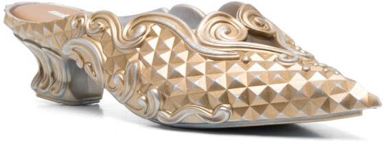 Y Project x Melissa 40mm Court muiltjes Goud