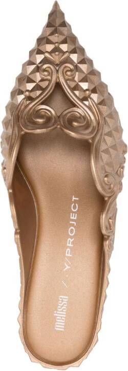 Y Project x Melissa 40mm Court muiltjes Goud