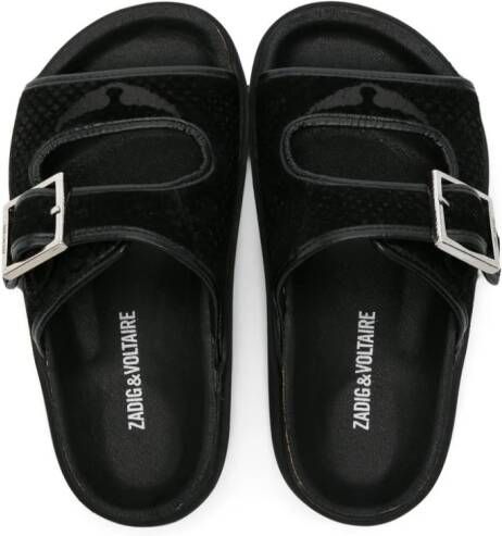 Zadig & Voltaire Kids Sandalen met gesp Zwart