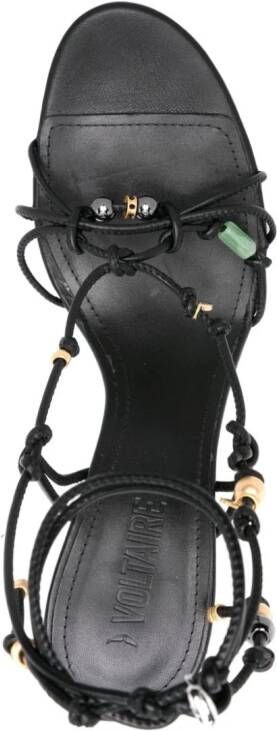 Zadig&Voltaire Alana leren sandalen Zwart