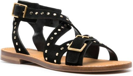 Zadig&Voltaire Cecilia Caprese sandalen verfraaid met studs Zwart