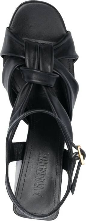 Zadig&Voltaire Forget Me Knot leren sandalen Zwart