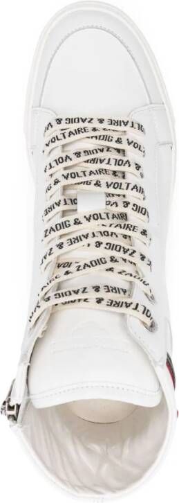 Zadig&Voltaire Flash leren sneakers Wit