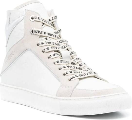 Zadig&Voltaire High Flash leren sneakers Wit