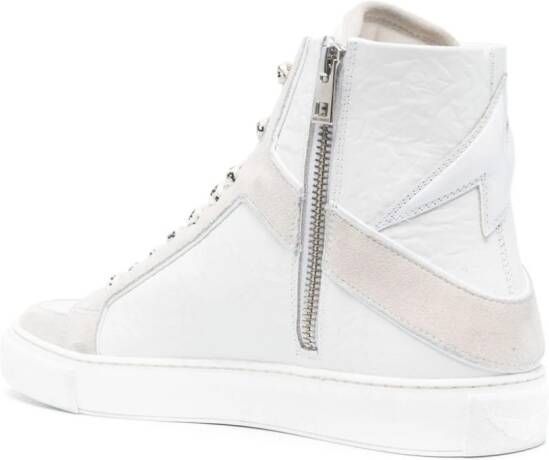 Zadig&Voltaire High Flash leren sneakers Wit