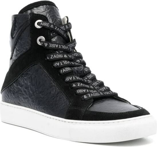 Zadig&Voltaire High Flash leren sneakers Zwart