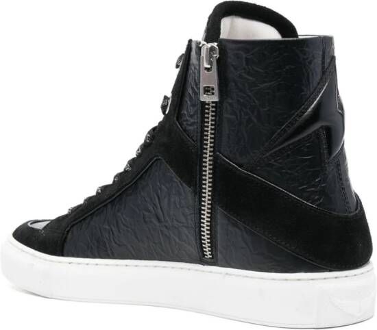 Zadig&Voltaire High Flash leren sneakers Zwart