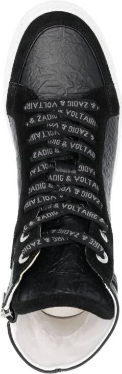Zadig&Voltaire High Flash leren sneakers Zwart