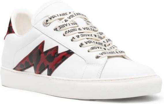 Zadig&Voltaire Flash leren sneakers Wit