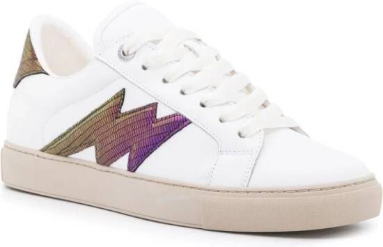 Zadig&Voltaire La Flash metallic sneakers Wit