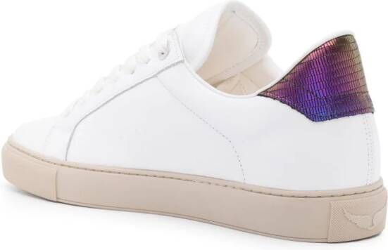 Zadig&Voltaire La Flash metallic sneakers Wit