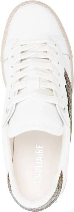 Zadig&Voltaire La Flash metallic sneakers Wit