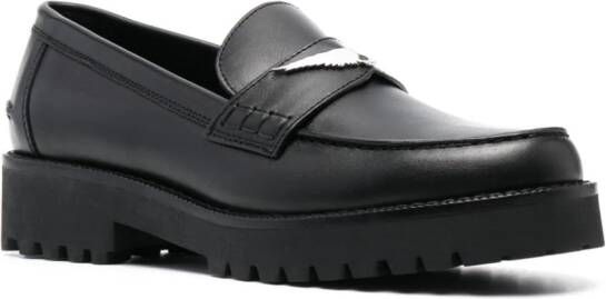 Zadig&Voltaire Leren loafers Zwart