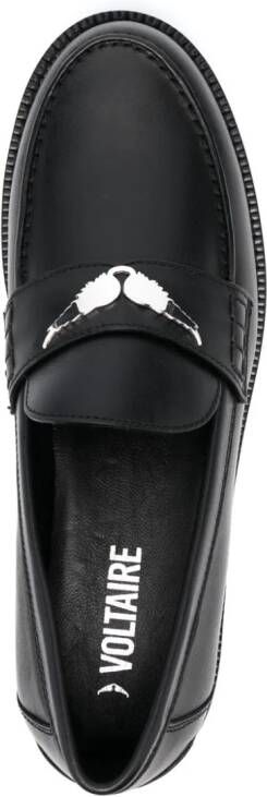 Zadig&Voltaire Leren loafers Zwart