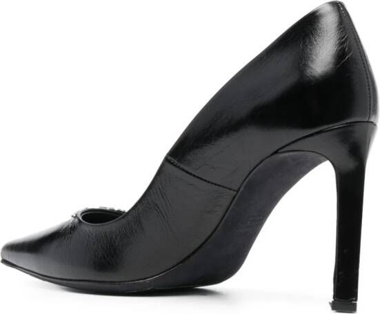 Paris Texas Boots Roxy' Black Western Style Ankle Boots With Brown N in zwart - Foto 4