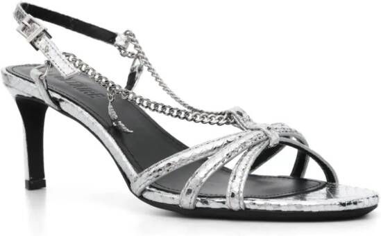 Zadig&Voltaire Sleepless leren sandalen Zilver