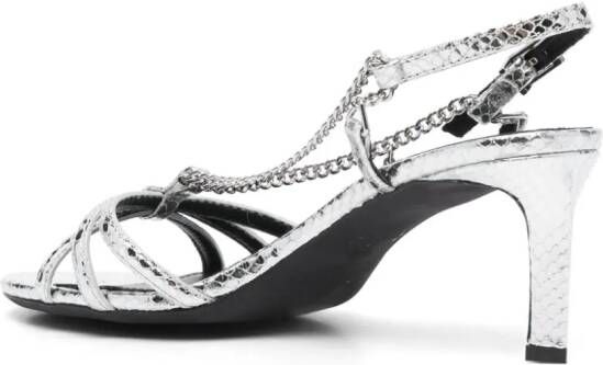 Zadig&Voltaire Sleepless leren sandalen Zilver