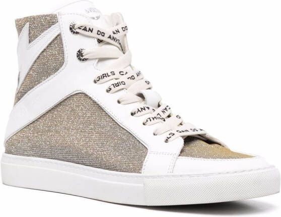 Zadig&Voltaire Sneakers met glitter Wit