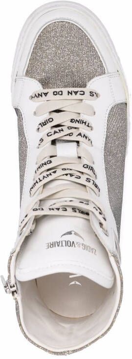 Zadig&Voltaire Sneakers met glitter Wit