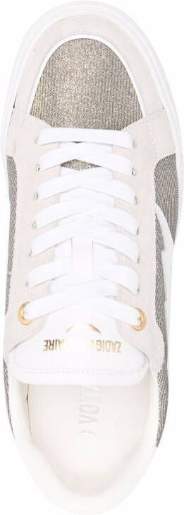 Zadig&Voltaire Sneakers met logopatch Grijs