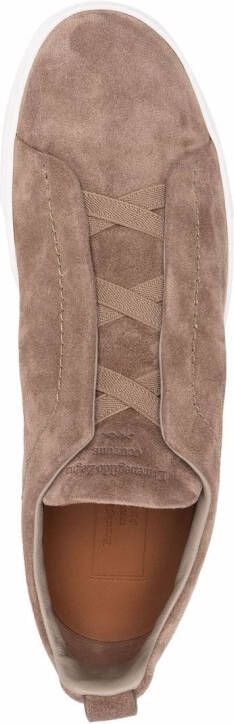 Zegna Triple Stitch slip-on sneakers Bruin
