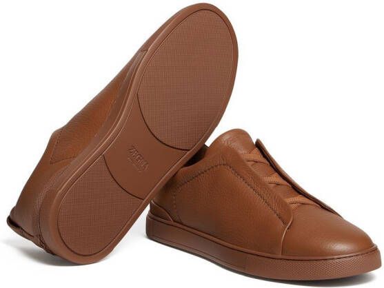 Zegna Triple Stitch low-top sneakers Bruin