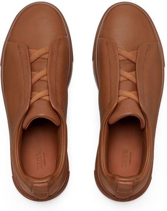 Zegna Triple Stitch low-top sneakers Bruin