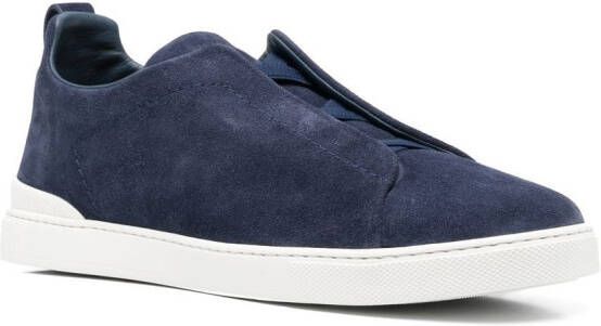 Zegna Suède sneakers Blauw
