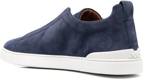 Zegna Suède sneakers Blauw