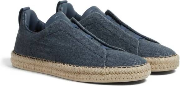 Zegna Triple Stitch espadrilles Blauw