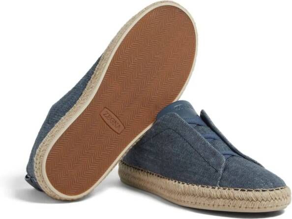 Zegna Triple Stitch espadrilles Blauw